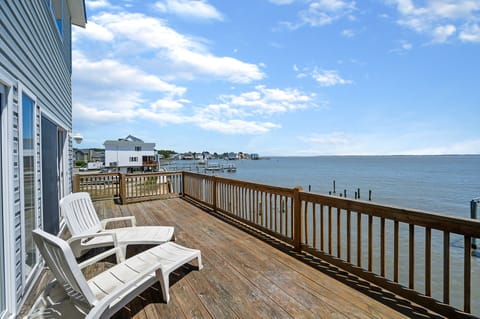 Slip out to the Waterfront Deck to take in some Views and some Rays.