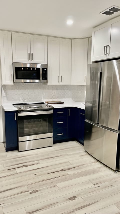 All new stainless steel appliances.