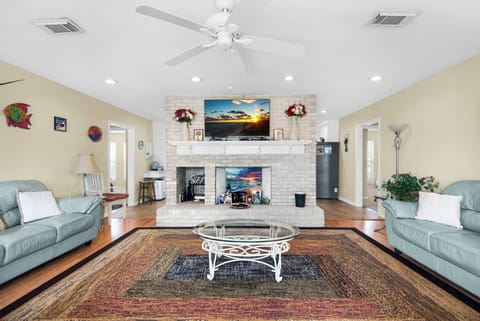 Enjoy a movie on the flat screen