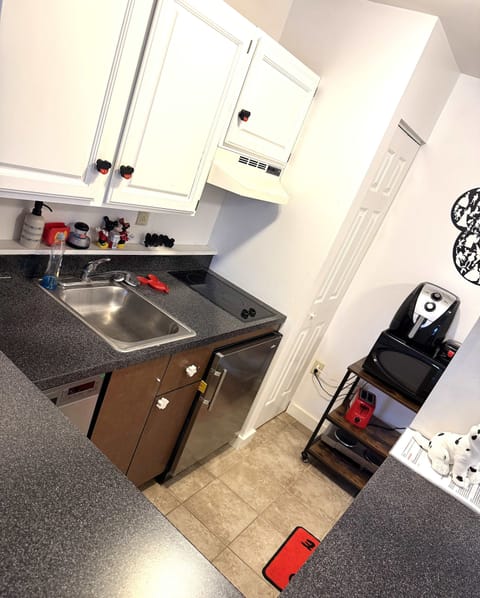 Redone Kitchen with Brand New Dishwasher and Fridge and Countertops.. and adorable Mickey door knobs!