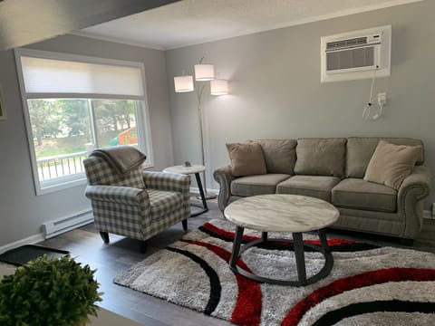 Couch pulls out into a bed for extra sleeping space! 