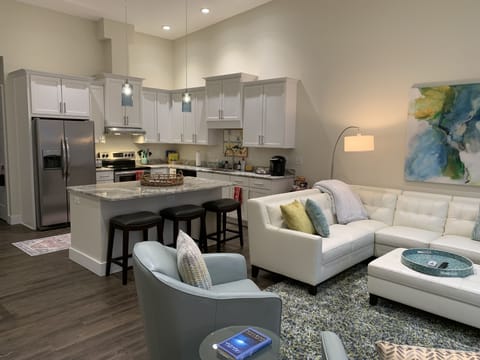 Kitchen and Living Room with balcony overlooking the intercoastal waterway