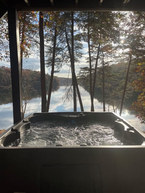 Enjoy spectacular views from the comfort of private spa