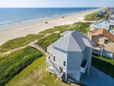 Aerial view of the house