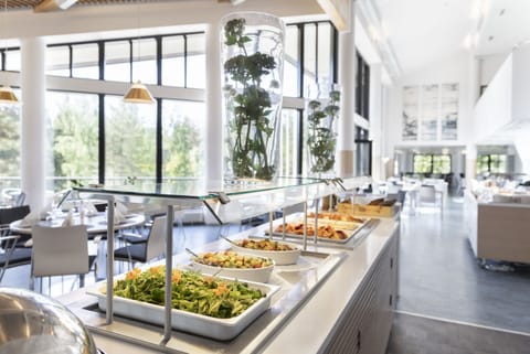 Daily self-serve breakfast for a fee