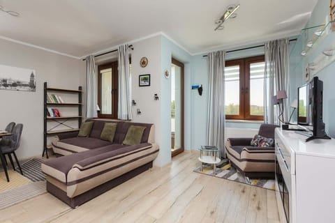Relax in the stylish living room with a comfortable sofa and modern decor.