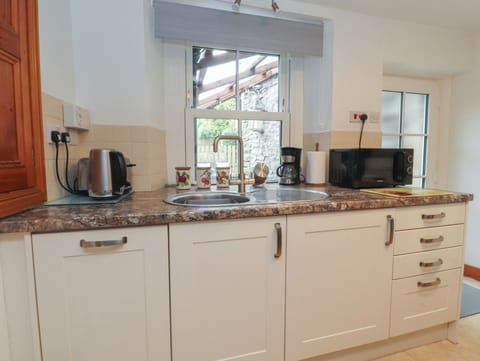 Fridge, dishwasher, electric kettle, toaster