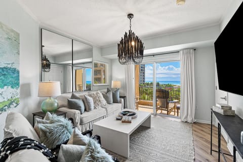Gulf-front living area designed for coastal comfort.