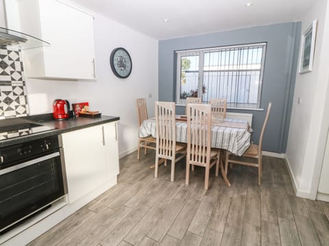 Fridge, dishwasher, electric kettle, toaster