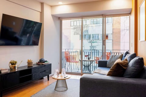 Comfort meets convenience in this lounge.




