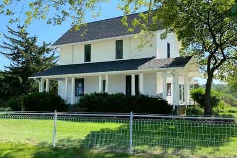 Covered Bridge House's porch resembles the roof of an actual covered bridge.