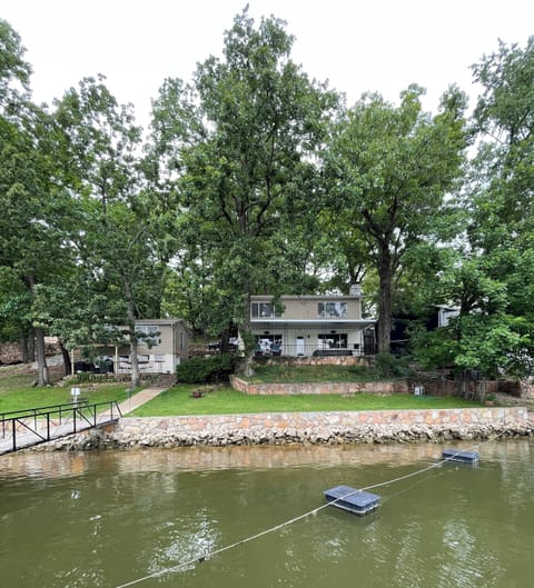 Lakeside view of property