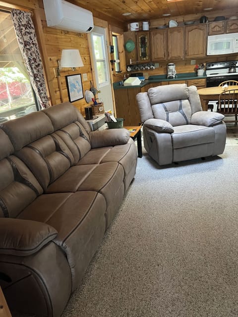 New living room furniture with 3 recliners.