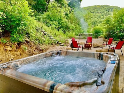 outdoor hot tub