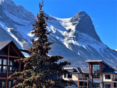 View of Ha Ling Peak from the deck at the Iron Mountain Loft