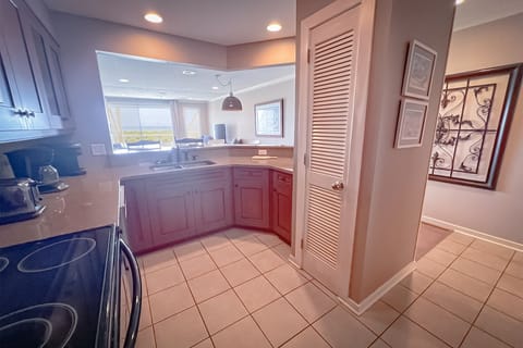 Kitchen w/ ocean views