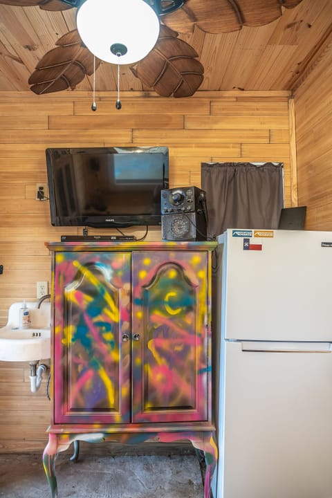 Discover the convenience with complete with a sleek and spacious fridge