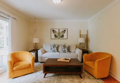 The living room of Britt's Creek Condo in the heart of downtown Ocean Springs