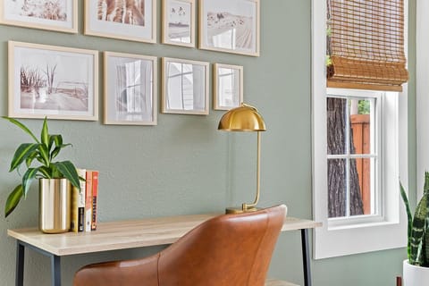 If you have to work while on vacation, this dedicated workspace will be the perfect stylish landing spot for knocking out your project on our super fast WiFi.