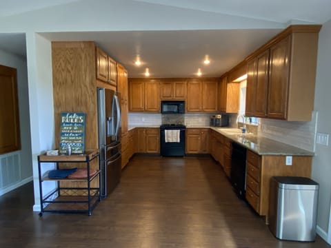 view of kitchen from family room