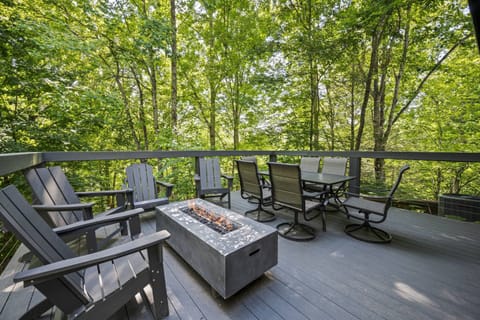 Spend some time relaxing by a fire while you are on vacation.