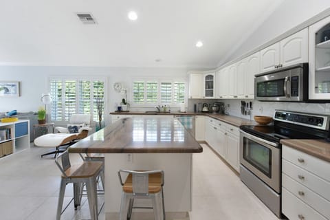 Kitchen has all utensils ready for you to use