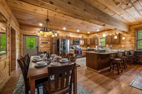 Dining area and kitchen