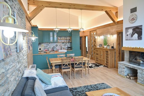 Superior Chalet, 3 Bedrooms, Sauna, Mountain View | Living area | 100-cm TV with satellite channels, fireplace