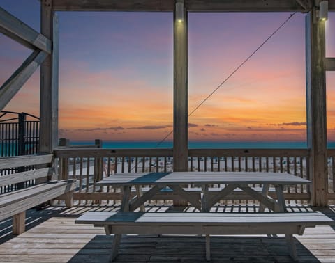 Private community beach pavilion several minute walk from the house.