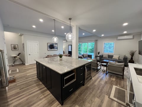 Granite Island w/microwave and wine fridge