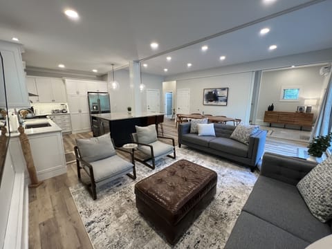 First Floor Living, gathering w/65” Smart TV