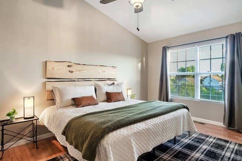 Our comfy king bed is a perfect place to crash at the end of a long day!