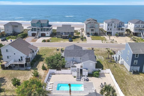 Aerial of Sawyer's Shack Shore / West Beach / Atlantic Ocean