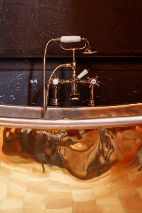 Luxury Double Room | Bathroom | Designer toiletries, hair dryer, bathrobes, towels