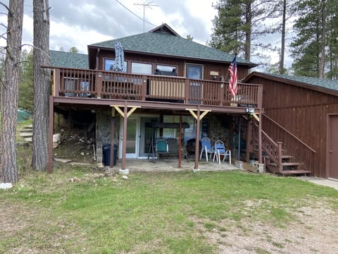 South facing deck and lower level entrance