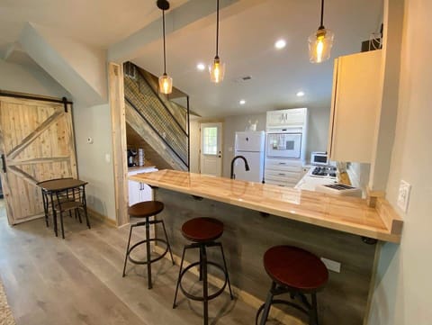 Gather around the newly renovated kitchen and cook up some of your favorite meals.