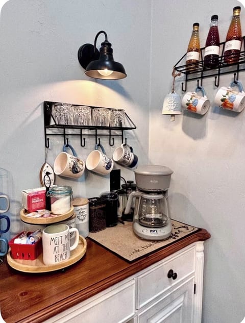 Selection of Teas, Coffee Syrups, ground and whole bean coffee