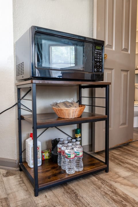 Microwave and popcorn station