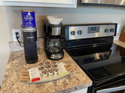 It's all in the details. Enjoy coffee or tea when you arrive... without the trip to the grocery store!