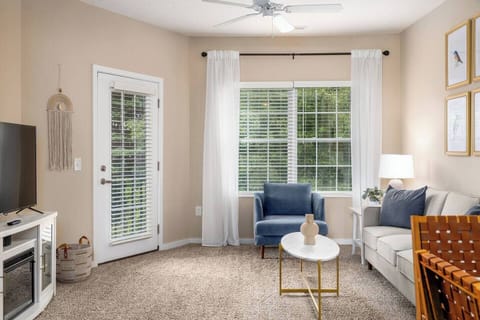 Spacious and stylish... We are confident you will love it here. Just look at the woodland view outside the window!