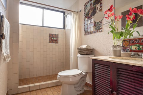 Comfort Room | Bathroom | Shower, hair dryer, towels