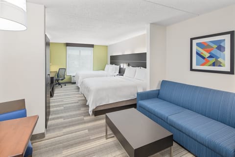 Suite, 2 Queen Beds | In-room safe, desk, iron/ironing board, free cribs/infant beds