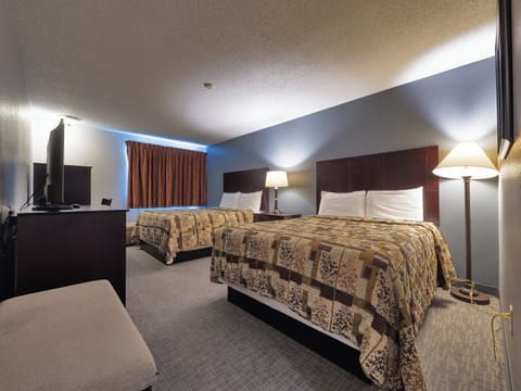 Premium bedding, down comforters, desk, laptop workspace