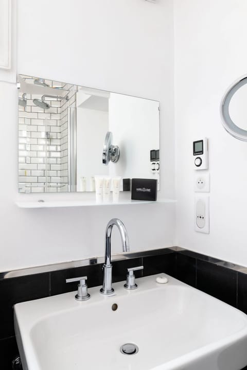 Hair dryer, slippers, towels