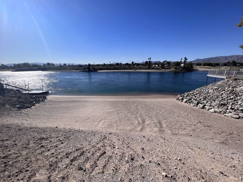 Private beach shared with two other rental properties. Boat launch coming soon.