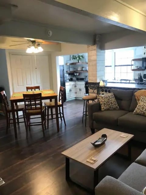 Common area with kitchen.