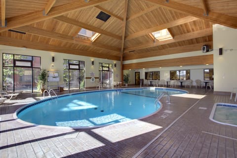 Indoor pool, open 9 AM to midnight, sun loungers
