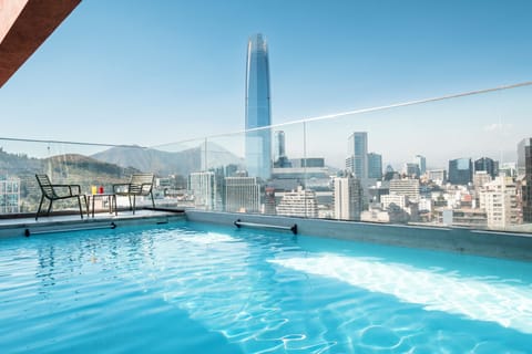 Seasonal outdoor pool, sun loungers