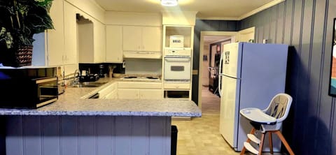 The kitchen is very spacious with everything you need 