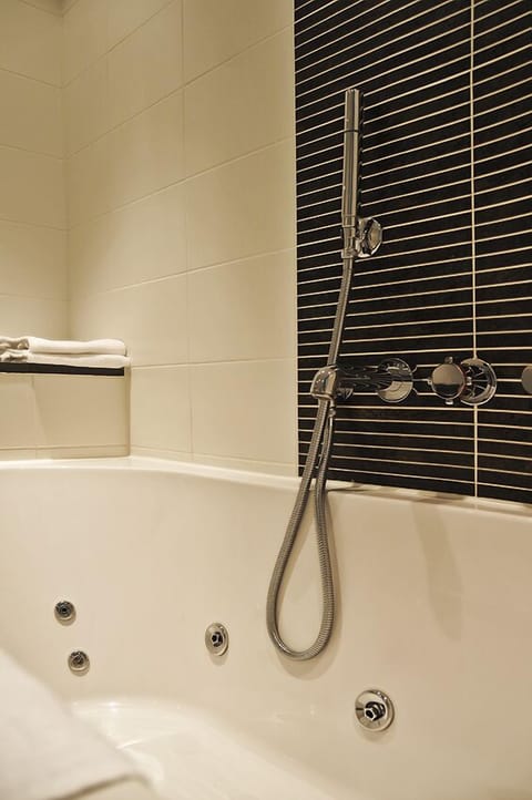 Deluxe Double Room | Bathroom | Separate tub and shower, free toiletries, hair dryer, towels